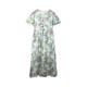 Jiarenyuan Dress ແມ່ຍິງ 2024 Summer ຮູບແບບໃຫມ່ Temperament V-neck ແອວສູງອອກແບບ Botanical ພິມ A-Line Skirt