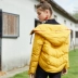 Jiarenyuan DrawString Áo khoác ngắn trùm đầu nữ 2018 Mùa đông Thời trang mới Áo dài tay Joker Thin Jacket - Xuống áo khoác Xuống áo khoác