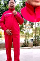 Полигин хлопок -стойка -Красный воротнич