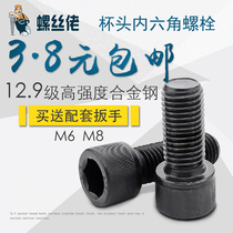 12 Class 9 high strength cylindrical cup head Hexagon screw M6M8*8 10 12 16 18-300