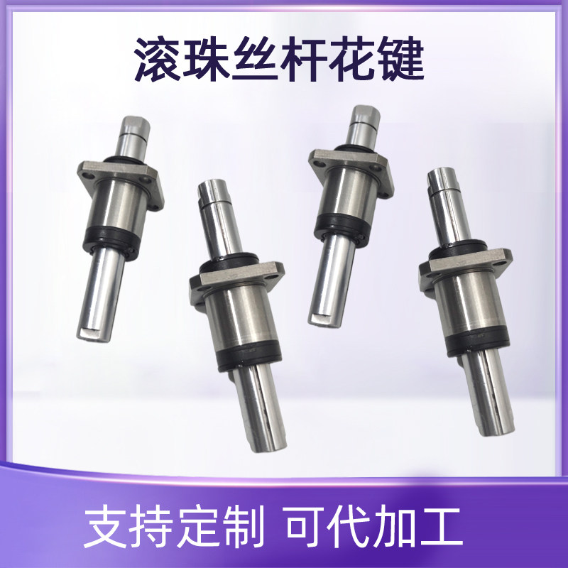 Taiwan tbi ball spline shaft processing custom SLT020 SLT20 with spline female keyway cylindrical screw