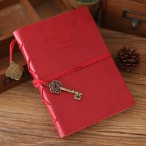 Vintage smile is very allure shellfish slightly Zheng Shuang with the same kraft paper diary notebook leather surface