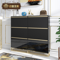 Light extravagant shoe cabinet 17cm ultra-thin tipping-bucket living-room minimalist modern shoe closet Home doorway Small-family-style Contained Xuan Guan Cabinet