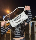 Ретро небольшая дизайнерская цепь на цепочке, сумка на одно плечо, генерирование электричества, в стиле панк