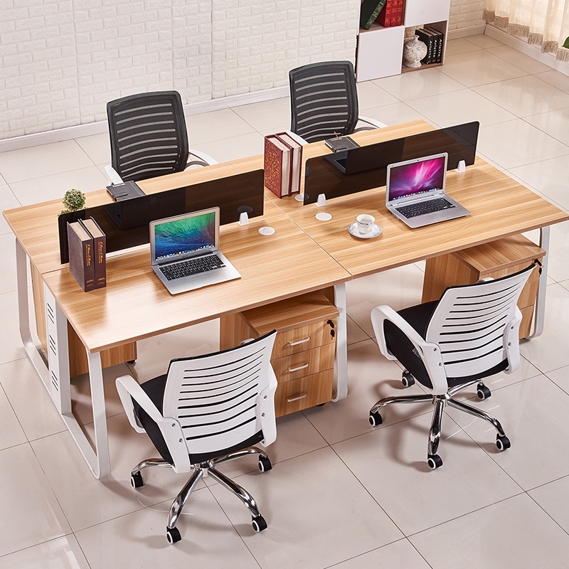 Nanjing screen desk simple modern table and chair combination staff computer desk furniture 4 people 6 card positions