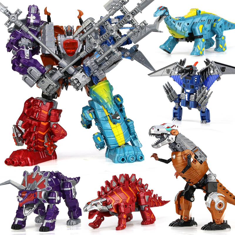Transfiguration toy King Kong Dinosaur Tyrannosaurus Rex Robot Team Children Boy Combination Series Triangle Pterodactyl