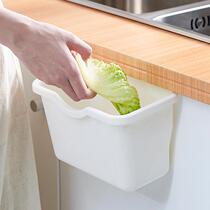 Kitchen hanging trash can Cabinet door Plastic debris storage box Garbage box storage box Hanging storage bucket