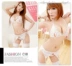 Bikini garter vớ bốn mảnh phù hợp [đen, trắng, đỏ]