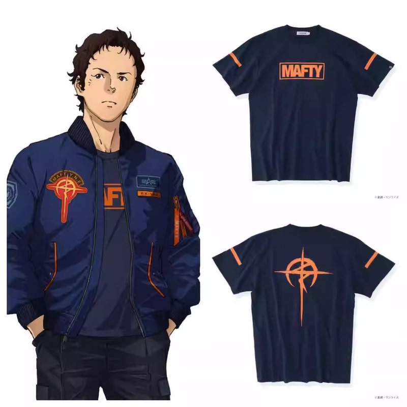 Strict-G Gundam Flashing Hazzaike's Witch Short Sleeve T-Shirt Couple Outfit Top Men's Spring/Summer