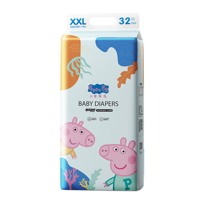 舒氏宝贝小猪佩奇自然系拉拉裤XXL64片