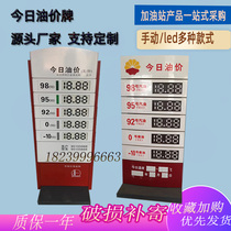 Gas station removable price card Todays oil price card Oil price card Convenience store oil guide card light box