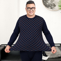 Large 100% cotton autumn trousers set mens fat plus size thin thermal underwear for middle-aged and elderly cotton sweater