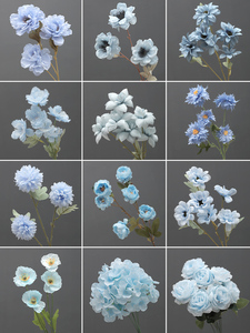 Blue Artificial Flowers for Wedding Arrangements, Silk Flowers for Wedding Decorations, Ceiling Floral Arrangements, Haz