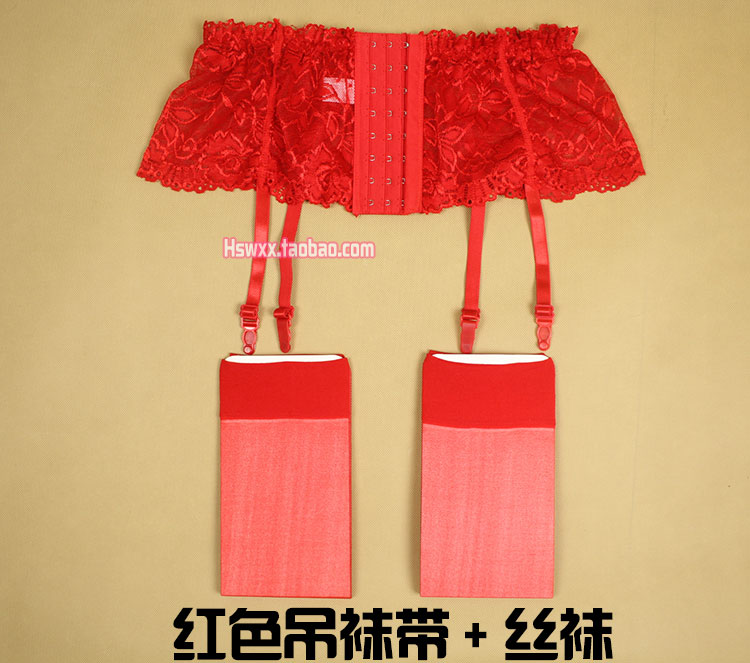 Mùa xuân mới ren rộng ren khóa điều chỉnh kích thước lớn trong suốt vớ garter phù hợp với quần lót vớ lụa