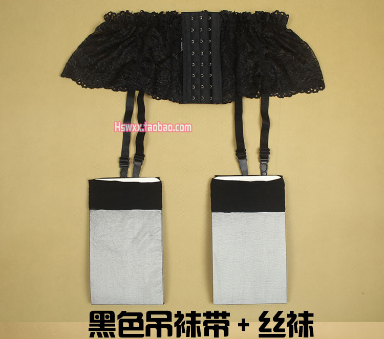 Mùa xuân mới ren rộng ren khóa điều chỉnh kích thước lớn trong suốt vớ garter phù hợp với quần lót vớ lụa