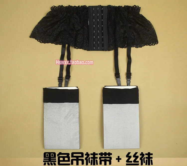 Mùa xuân mới ren rộng ren khóa điều chỉnh kích thước lớn trong suốt vớ garter phù hợp với quần lót vớ lụa dây nịt bít tất nữ tính