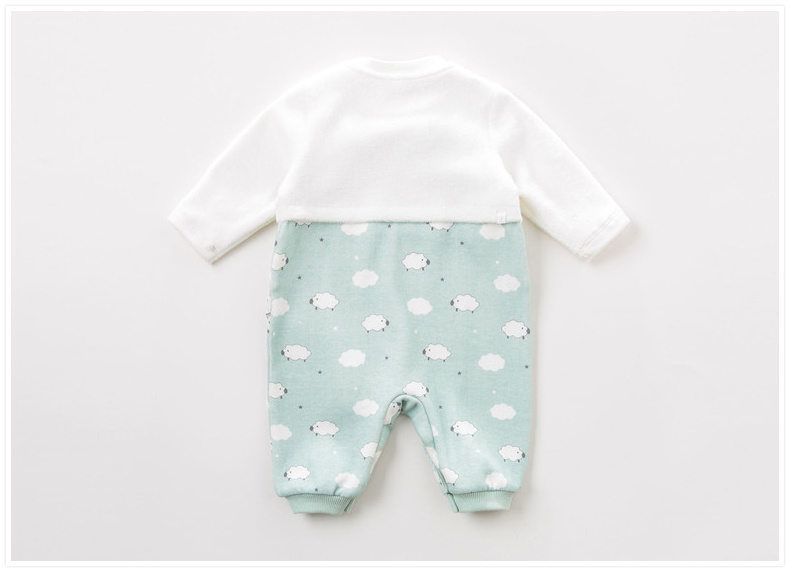 Davebella david Bella mùa xuân và mùa thu mới jumpsuit sơ sinh cho bé romper romper DBH9194 đồ bơi trẻ em