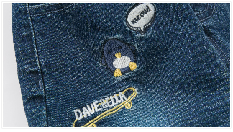 [Plus nhung] davebella David Bella winter jeans mới cho bé quần âu DBZ8575 quần jean trẻ em xuất khẩu