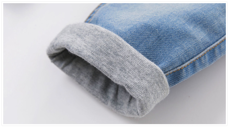 Davebella david bera mùa thu bé trai quần jeans bé thường quần DB4937 quần denim bé gái xuân hè