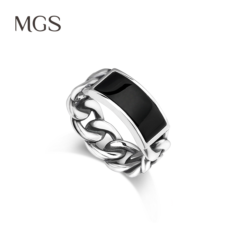 Bague homme MGS    en Argenterie - Ref 3086317 Image 1