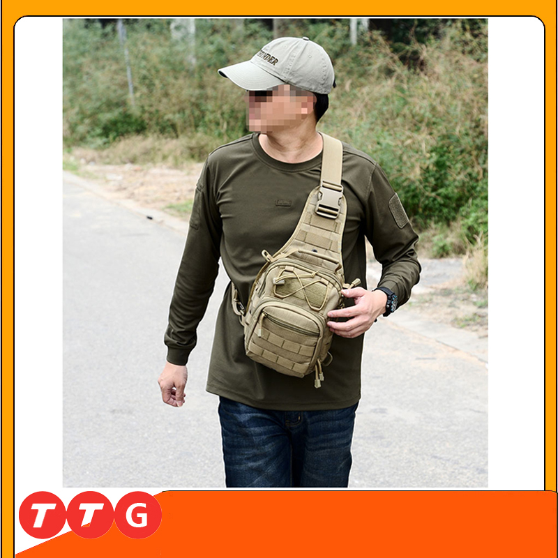 CORDURA Nylon Outdoor Multipurpose Tactical Chest Bag Riding Single Shoulder Bag Travel Men Tactical Diagonal Satchel