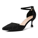 Модная универсальная обувь на высоком каблуке, туфли с заостренным носом, французский стиль, коллекция 2022