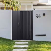 Chinese-style aluminum alloy courtyard electric walled garden door entrance aluminum art door outdoor courtyard villa outdoor door