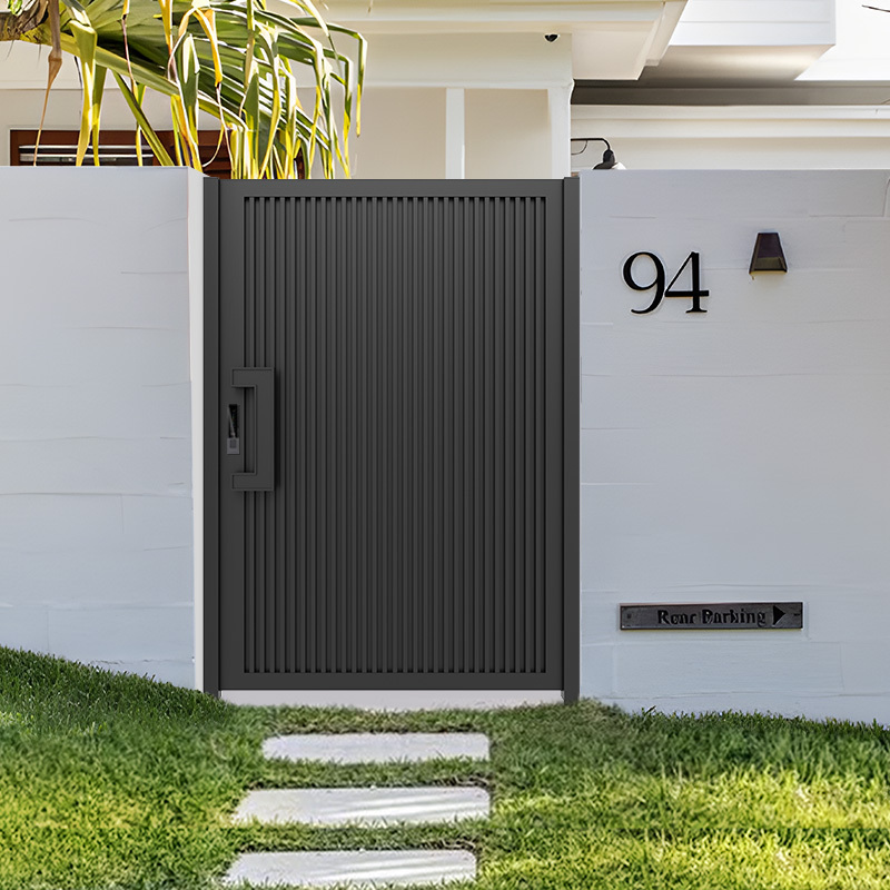 Aluminum Alloy Courtyard Gate, Outdoor Aluminum Art High-End Small Yard Gate, Chinese-Style Double-Door Gate, Villa Garden Entrance Gate
