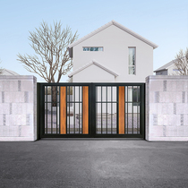 HANDU High-end Intelligent Aluminum Villa Courtyard Gate Double Open Aluminum Alloy Electric Yard Door Wall Door