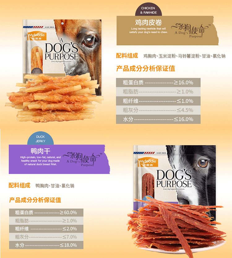 Mai Fudi Movie Snacks 340g Gà khô Vịt khô Salmon Salmon Skin Skin Sweet Sweet Potato Teddy Dog Dog Molar - Đồ ăn vặt cho chó bánh thưởng cho chó