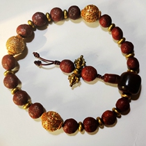 Kirin Bodhi mens hand string car hanging 18 beads red skin spot traditional retro National style characteristics