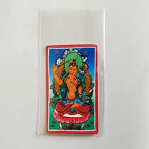 Tibetan Buddhism hand-painted Tibetan Xiaotangka Manjusri Bodhisattva with micro-Tang Zaka Buddha statue painting core spot
