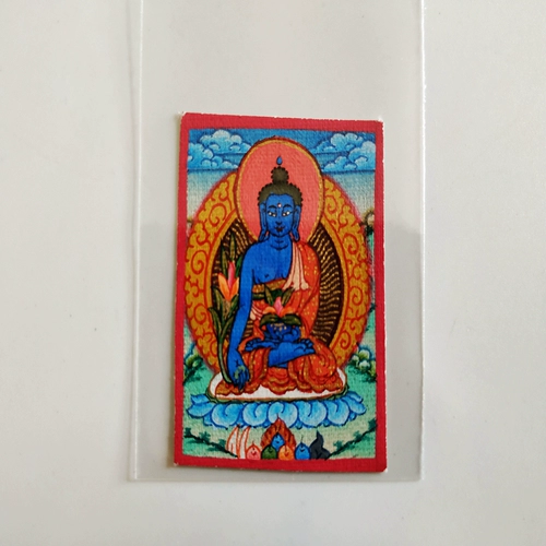 Ручная пленка Тибетская народная портретная портретная тибетская фармацевт Тхангка Будда, к счастью, микросхро