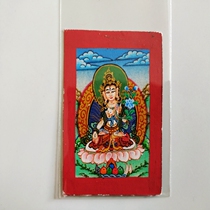 Tibetan Buddhism new connection hand-painted Tibetan little Thangka white mother with micro Tang Zaka Buddha statue