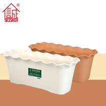 Integrity flower pot plastic HG-3156 with bottom 3545 rectangular organic vegetable seed vegetable pot flower trough