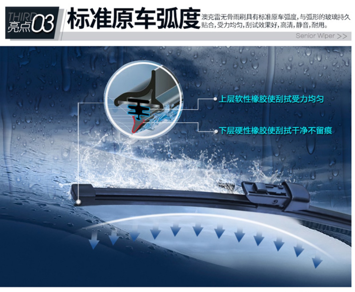 Nguyên bản của chiếc cần gạt nước nguyên bản của hãng Golf Golf 4/6/7 Touran Tiguan L Langxing - Gạt nước kiếng can gat nuoc xe oto