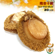 Authentic South African dried abalone abalone dried goods net abalone good preservation high hair magnification high meat thickness 20 head specifications 500 grams