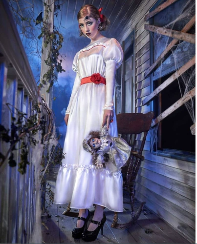 Костюмы на Хэллоуин, куклы-призраки, фильмы, куклы-призраки Аннабель, рождение невесты, одежда для косплея, злые призраки