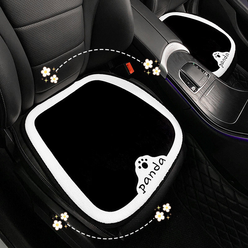 Car cushion waist backrest integrated vehicle in-car winter short plush heating warm and warm thickened Lovely lady car seat cushion-Taobao