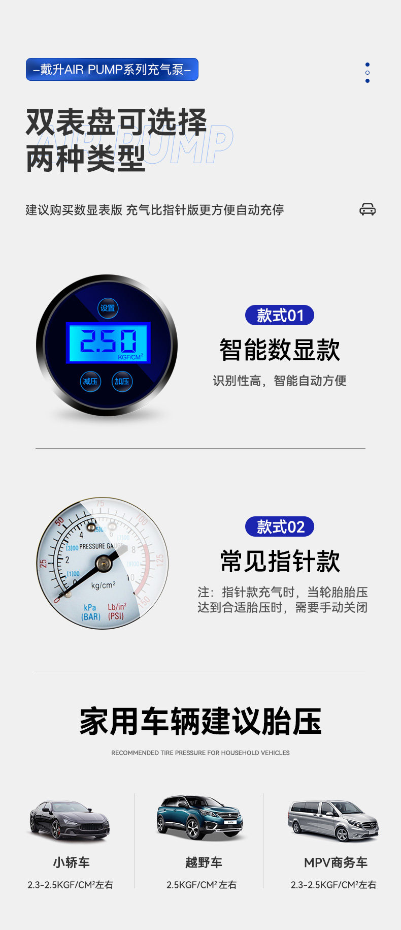 Car inflator pump car portable car tire high power 12v inflator pump electric inflator