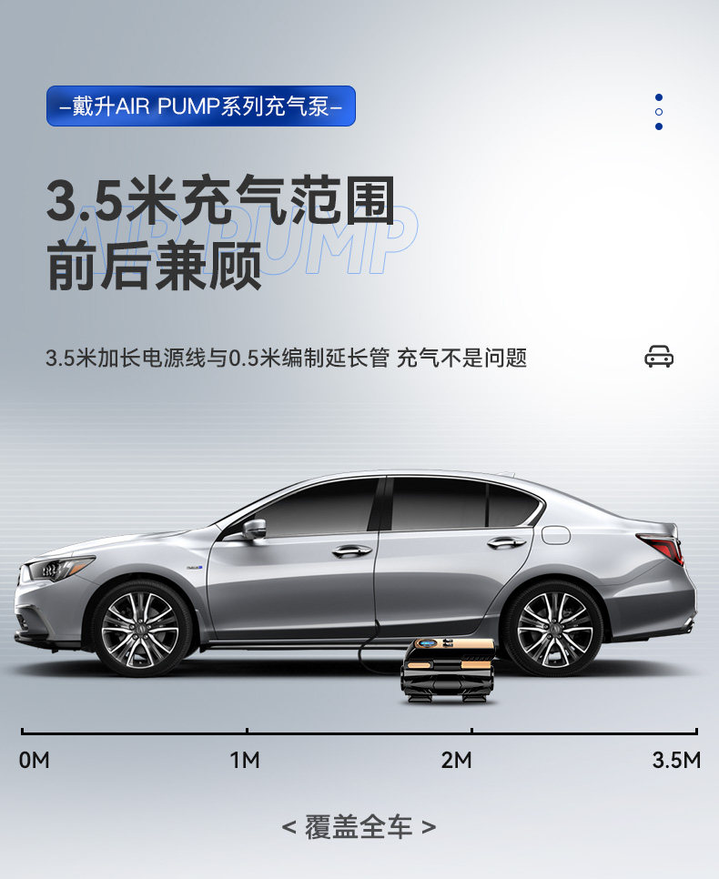 Car inflator pump car portable car tire high power 12v inflator pump electric inflator
