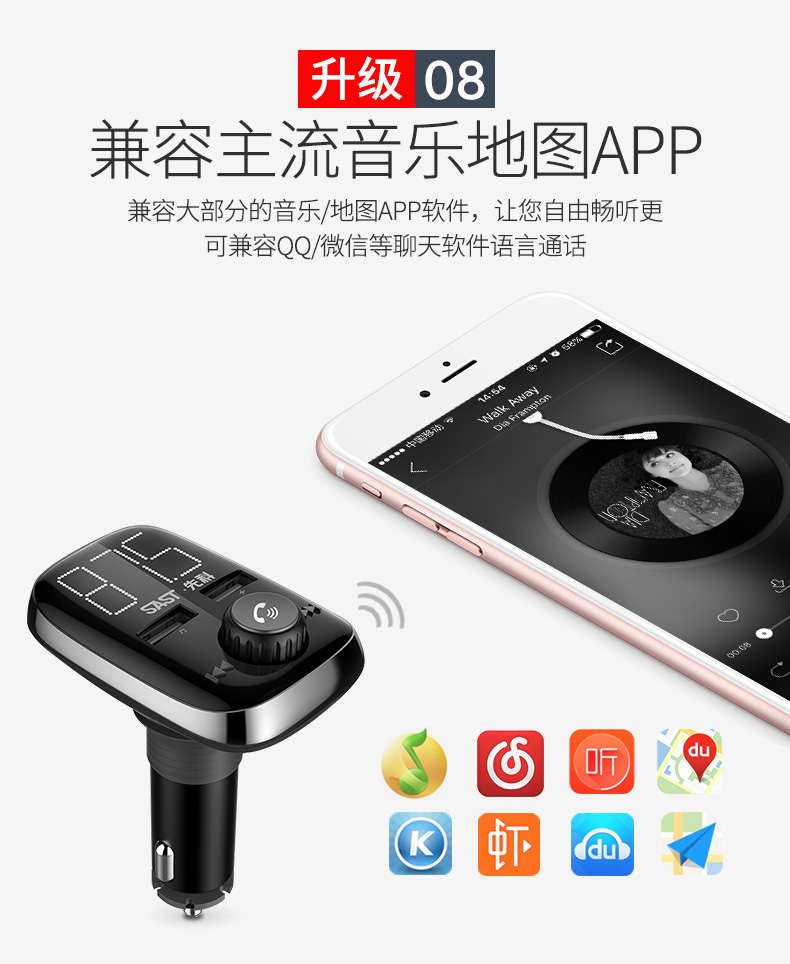 Xe Yushchenko Máy nghe nhạc MP3 Máy thu Bluetooth rảnh tay điện thoại nhạc xe thuốc lá nhẹ hơn sạc xe hơi - Trình phát TV thông minh giá máy chiếu
