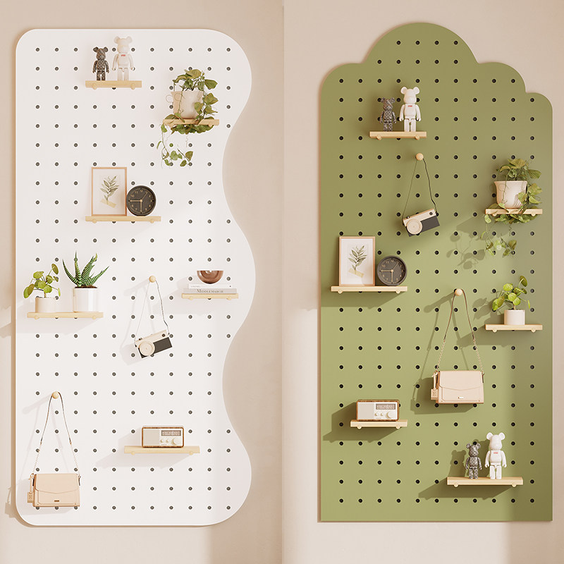 Solid wood dongle plate Nordic wall decoration desk containing shelf Customized entry wood decoration Xuanguan Shelf-Taobao