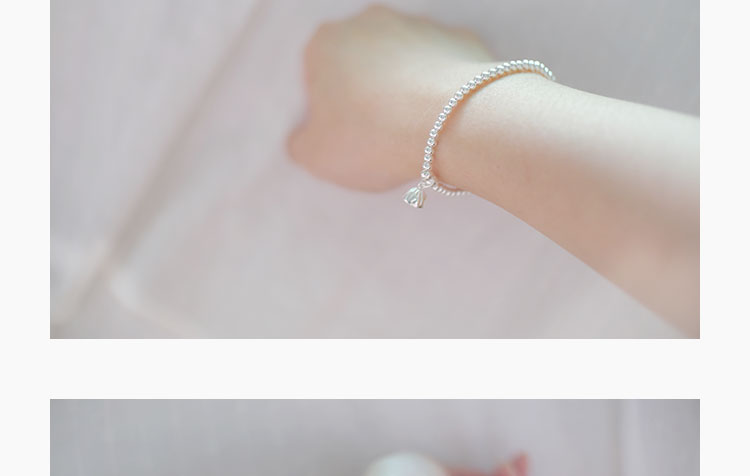 Độc quyền nghệ thuật nhỏ tươi ngọt 990 sterling bạc vòng đeo tay vòng chân trang sức đơn giản nữ siêu mịn 2 hoa sen - Vòng chân lắc chân nữ bạc ta