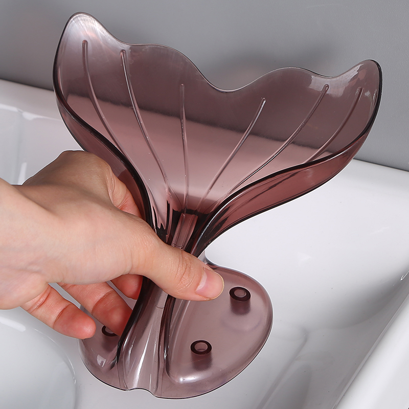 Soap box drain European-style soap rack washbasin washbasin soap rack bathroom punch-free sucker soap box light luxury