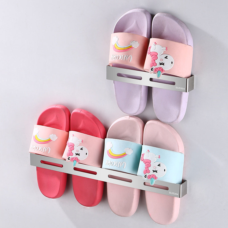 Slippers Rack Wall-mounted free of perforated doors Post-contained Divine Instrumental Make-up Room Bathroom toilet Toilet Hanging wall Contained Shelf shelf