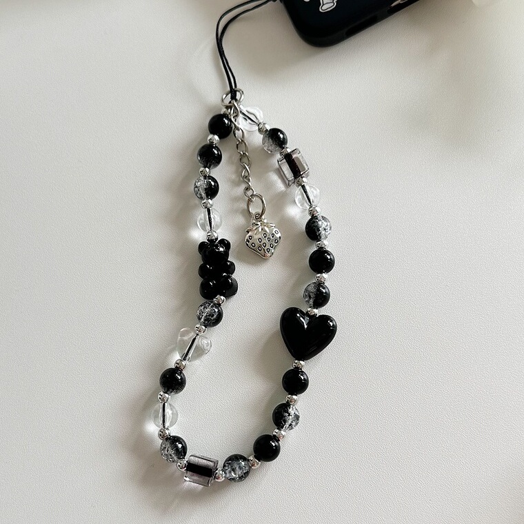 Family Love Cute For Girls With Bead Wrist Lanyard Strap S23, S23 Plus, S23 Ultra, S22, S22 Plus, S22 Ultra, S21, S21 Plus