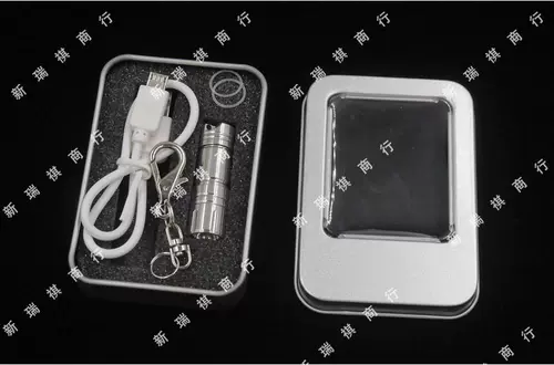 MantaRay CREE XPG2 Mini из нержавеющей стали, USB, прямая зарядка, встроенный аккумулятор, карманный брелок-фонарик