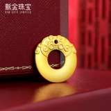 新金 Золотое ювелирное украшение, защитный амулет, золотая пряжка, оберег на день рождения, подарок на день рождения