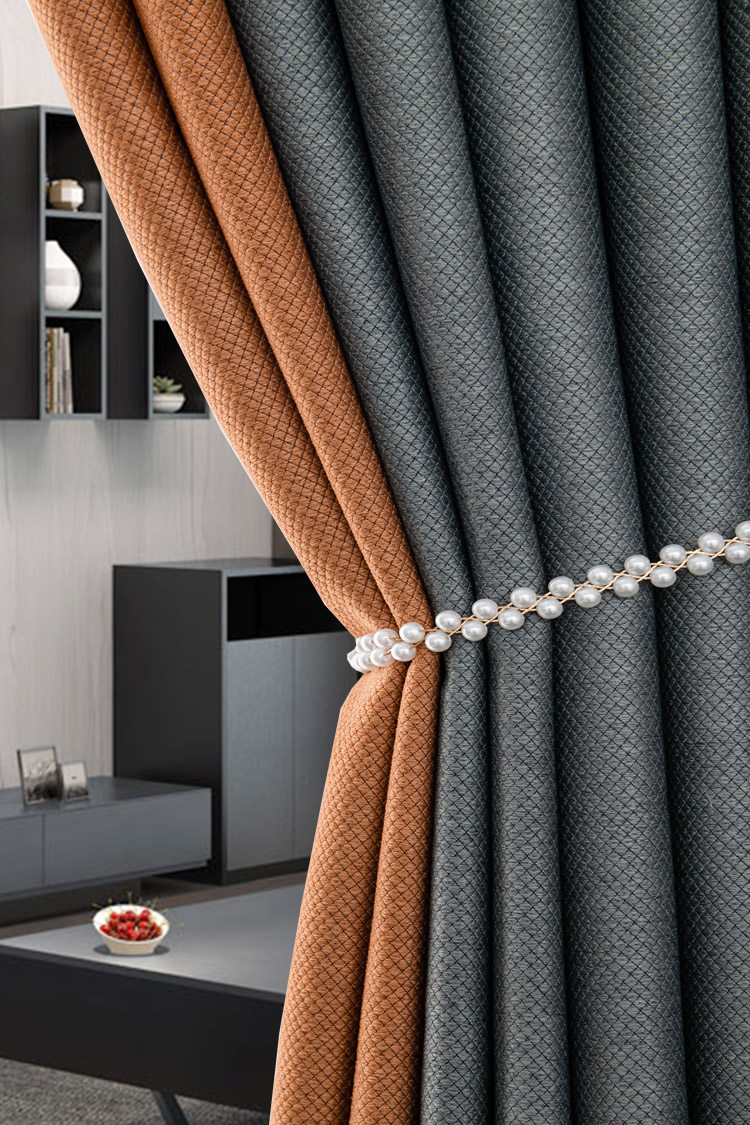 Curtain 2021 new light lavish minimalist with modern living room Balcony Bedroom Hook-style mp All shading Floating Window Curtain